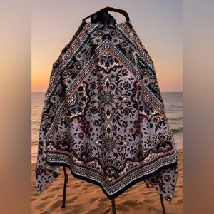 NWOT Women’s Kona Sol Size Large Purple Paisley print halter swim top